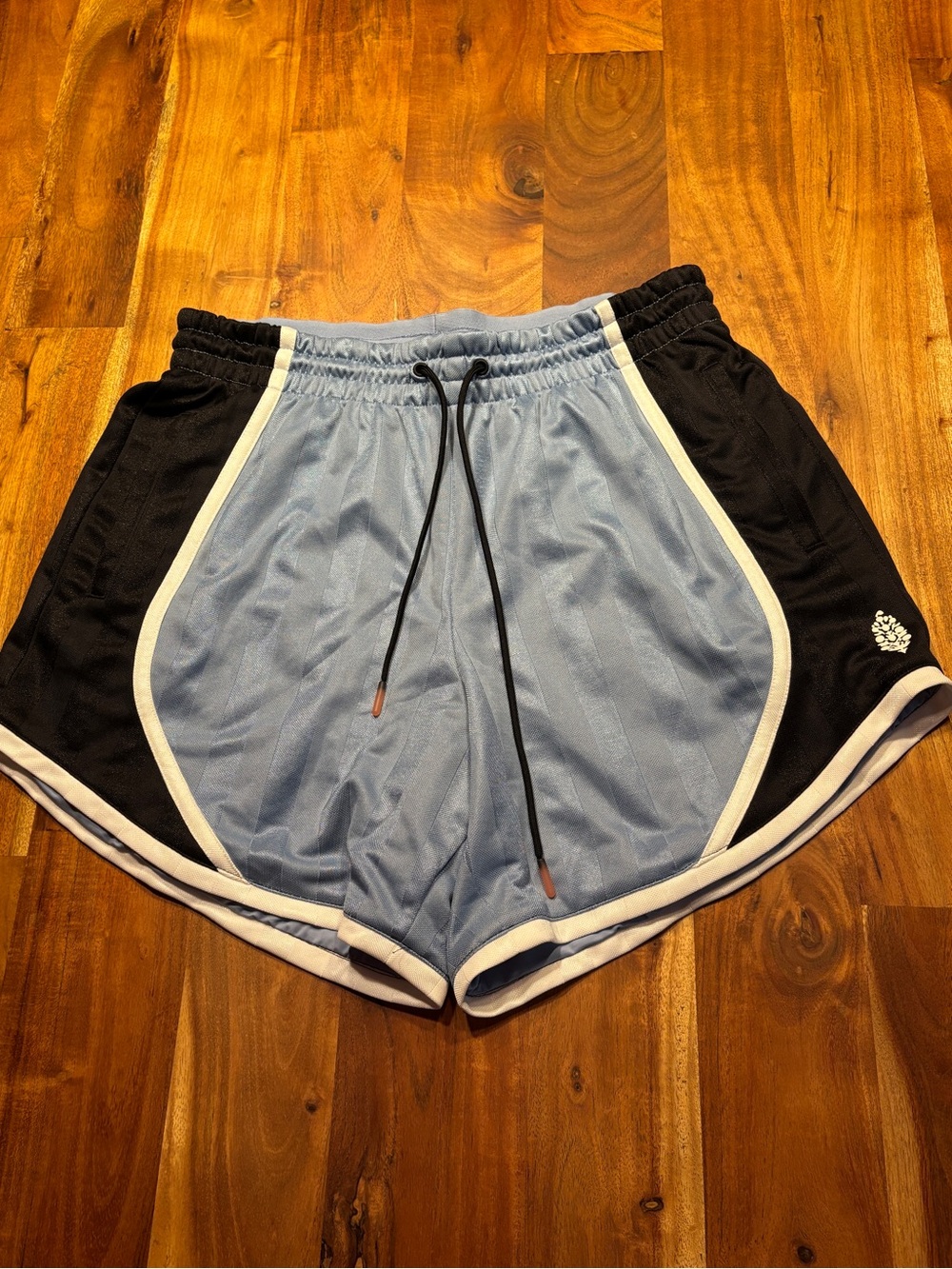 FP Movement by Free People Light Blue and Black Athletic Drawstring Shorts
